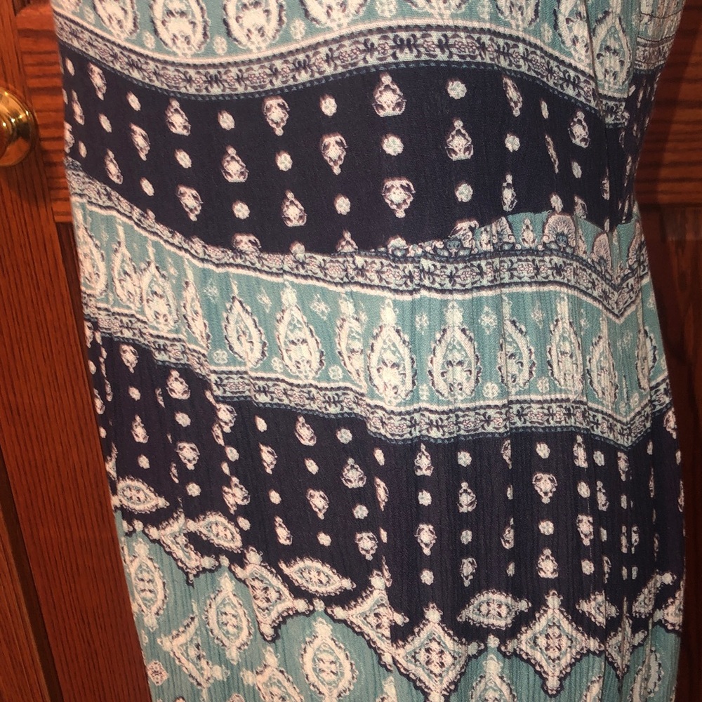 Pink Republic Patterned Maxi Dress in Teal and Navy - Picture 3 of 9